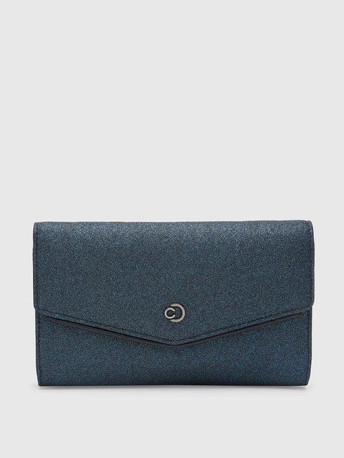 Caprese Junie Flapover Clutch Large Navy