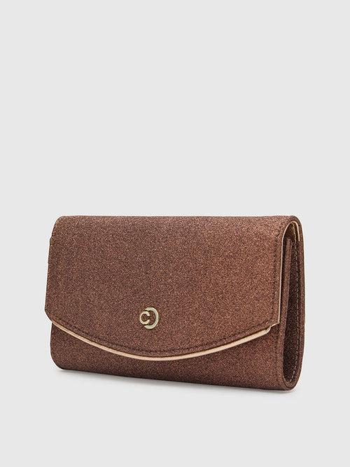 Caprese Junie Flapover Clutch Medium Copper