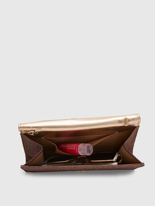 Caprese Junie Flapover Clutch Medium Copper