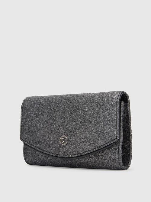 Caprese Junie Flapover Clutch Medium Gunmetal