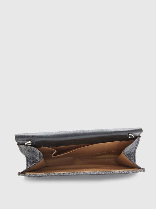 Caprese Junie Flapover Clutch Medium Gunmetal