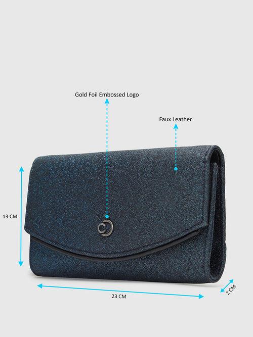 Caprese Junie Flapover Clutch Medium Navy