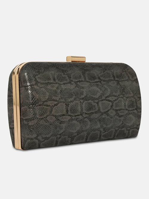 CAPRESE PARTY TEIRRA BOX CLUTCH MEDIUM GUNMETAL