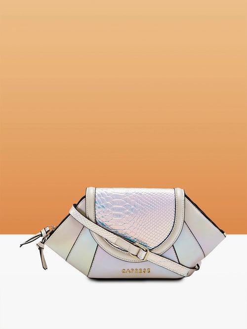 Caprese Evening Affair Clutch Large White - Stylish Bag for Festive Events