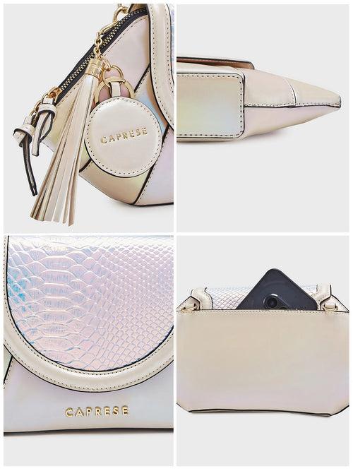 Caprese Evening Affair Clutch Large White - Stylish Bag for Festive Events