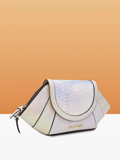 Caprese Evening Affair Clutch Large White - Stylish Bag for Festive Events