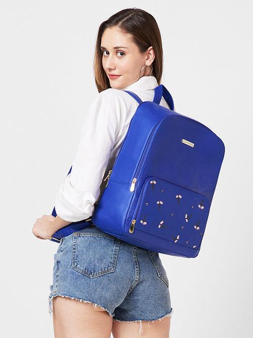 Caprese Adah Laptop Backpack Large Blue