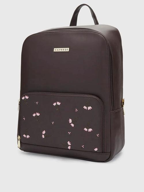 Caprese Adah Laptop Backpack Large Chocolate Brown