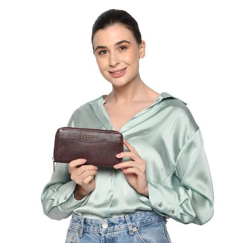 Caprese Athena Zip Around Wallet Medium Plum