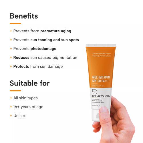 Multivitamin SPF 50 PA+++ Sunscreen Gel Value Pack