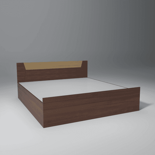 Slipan Engineered Wood Bed with Storage Box in Walnut Finish