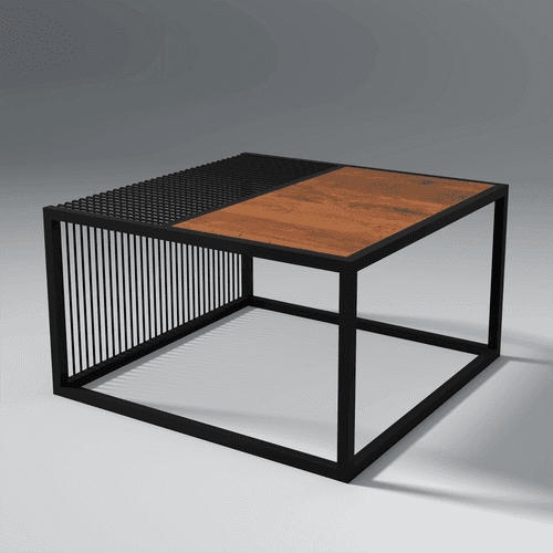 Choptic Iron And Mango Wood Coffee Table In Light Cheery