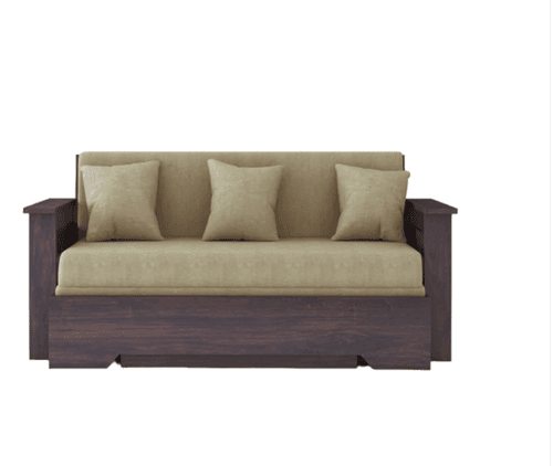 3 SEATER WALNUT SOFA CUM BED SHEESHAM WOOD