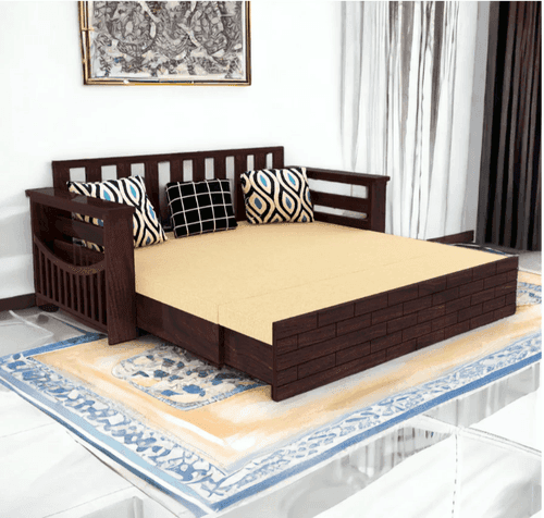 3 SEATER SOFA CUM BED SHEESHAM WOOD