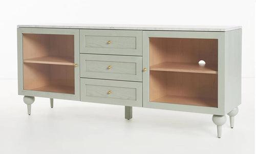 Alayna Mango Wooden Buffet In Light Green Color