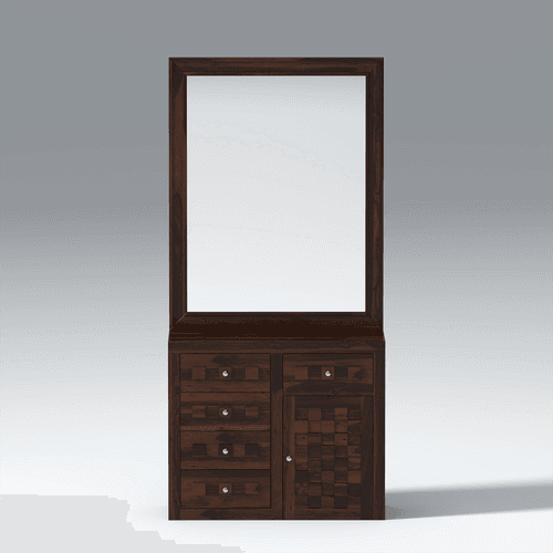 Eleca Sheesham Wood Dressing Table in Walnut color