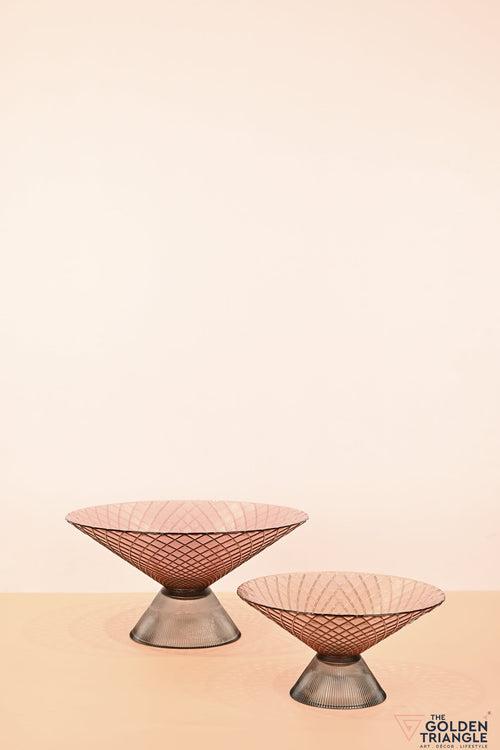 Elara Glass Fruit Bowl - Pink