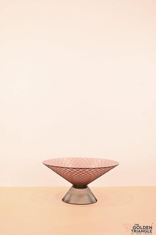 Elara Glass Fruit Bowl - Pink