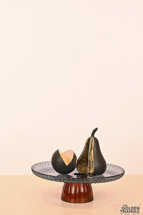 Sapphire Glass Fruit Bowl