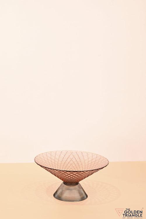 Elara Glass Fruit Bowl - Pink