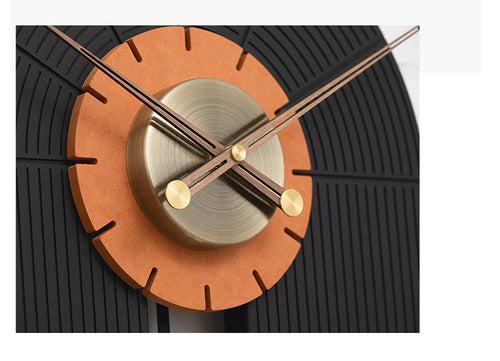 Bodhi Wall Clock - Black & Orange