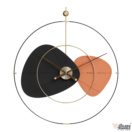 Bronx Wall clock - Black & Orange