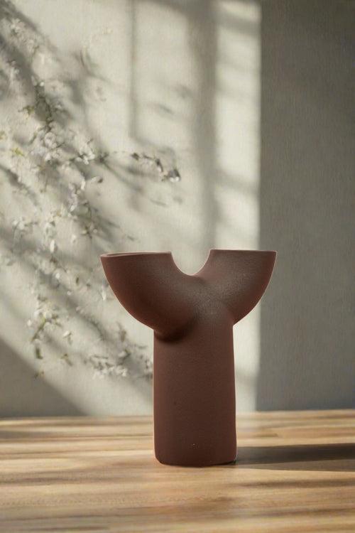 Brown Arch Vase - Y