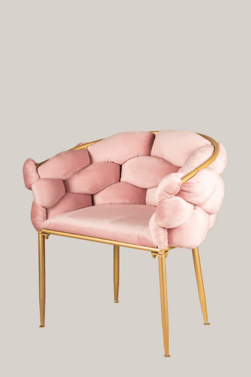 Lara Tufted Chair - Pink