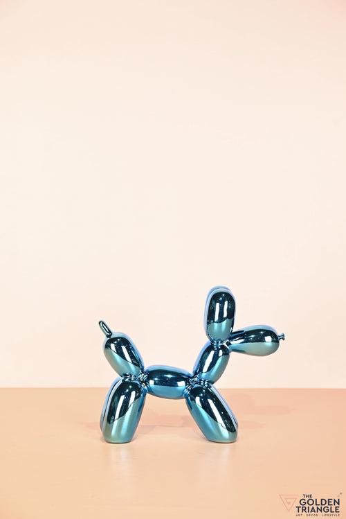 Bubbles - Electroplated Balloon Dog Artefact - Blue