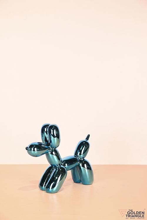 Bubbles - Electroplated Balloon Dog Artefact - Blue