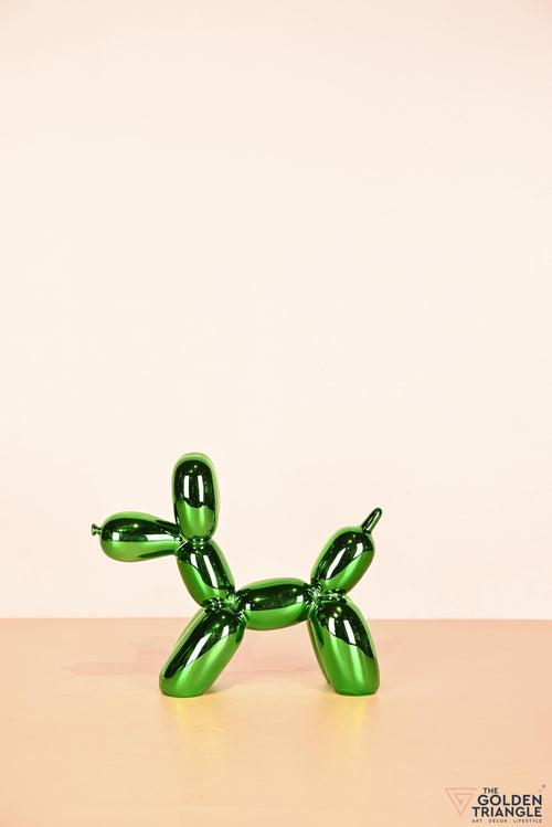 Bubbles - Electroplated Balloon Dog Artefact - Green