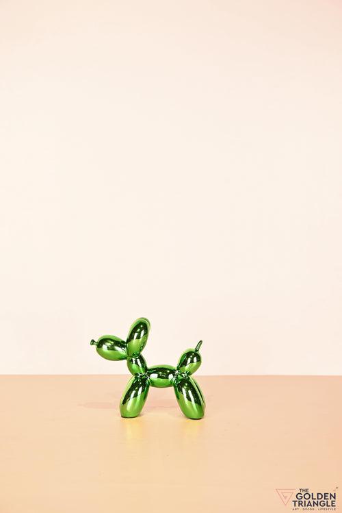 Bubbles - Electroplated Balloon Dog Artefact - Green