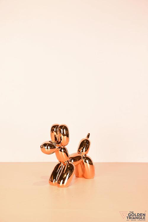 Bubbles - Electroplated Balloon Dog Artefact - Rosegold