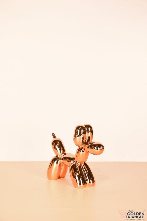 Bubbles - Electroplated Balloon Dog Artefact - Rosegold