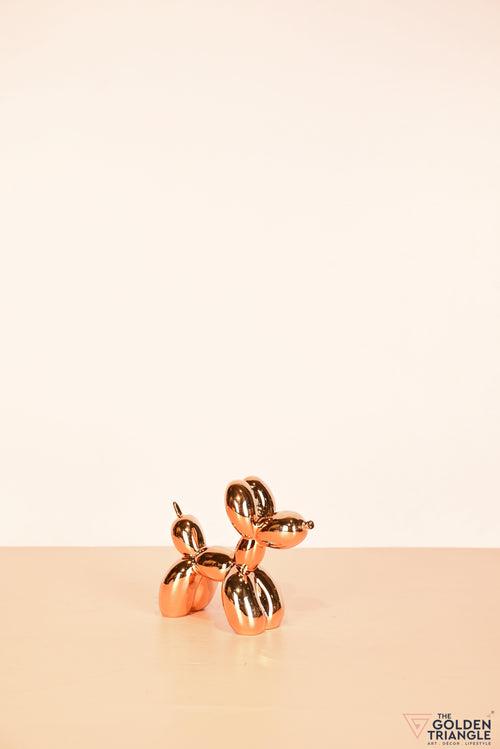 Bubbles - Electroplated Balloon Dog Artefact - Rosegold