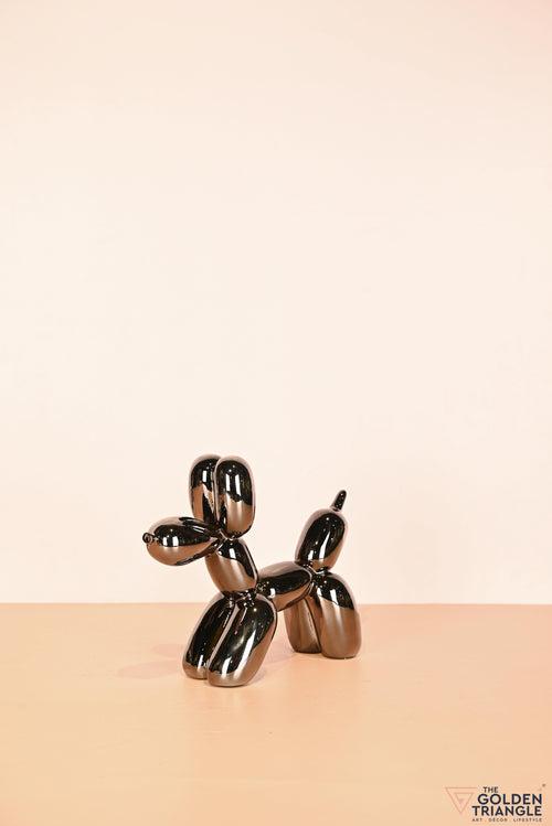 Bubbles - Electroplated Balloon Dog Artefact - Gun Metal