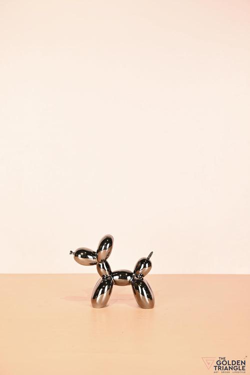 Bubbles - Electroplated Balloon Dog Artefact - Gun Metal