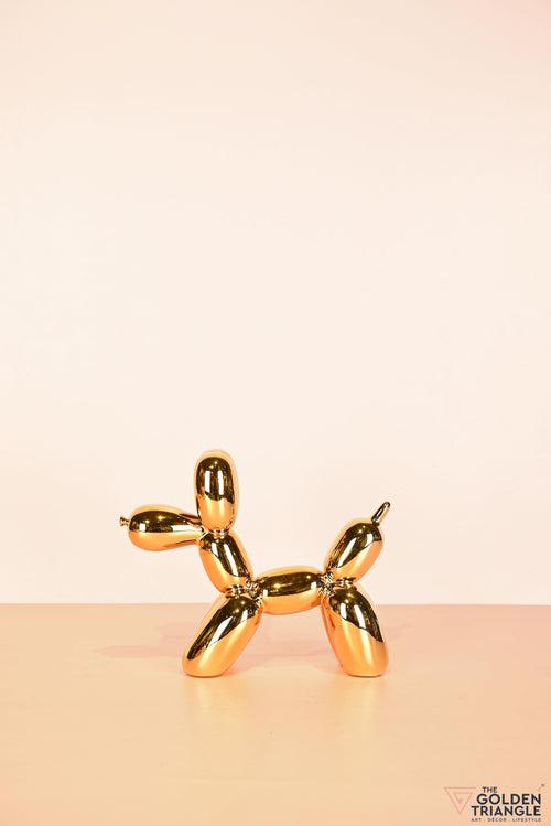 Bubbles - Electroplated Balloon Dog Artefact - Gold