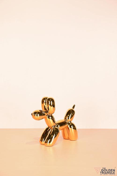 Bubbles - Electroplated Balloon Dog Artefact - Gold