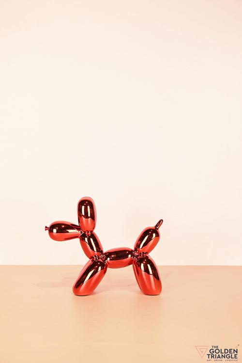 Bubbles - Electroplated Balloon Dog Artefact - Red