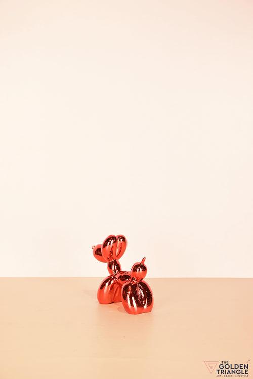 Bubbles - Electroplated Balloon Dog Artefact - Red