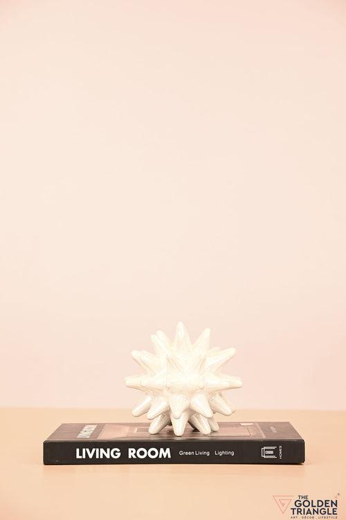 Sea Urchin Tabletop Decor - Pearl