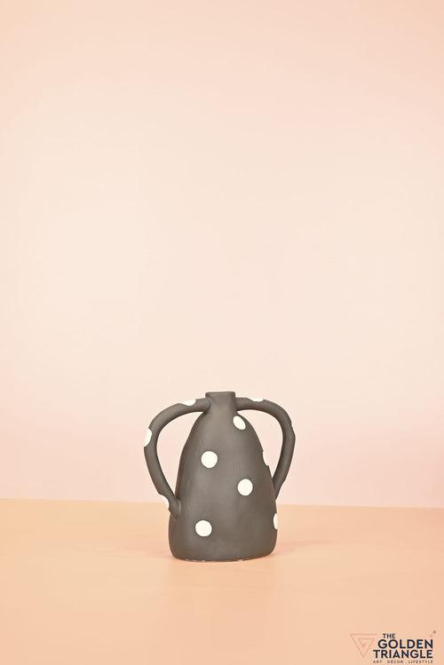 Yumi Short Ceramic Vase - Black