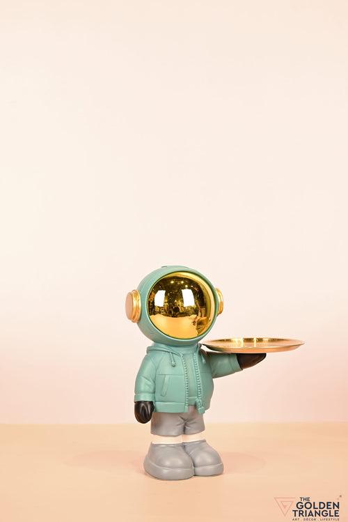 Aster - Space guy holding a Tray - Teal