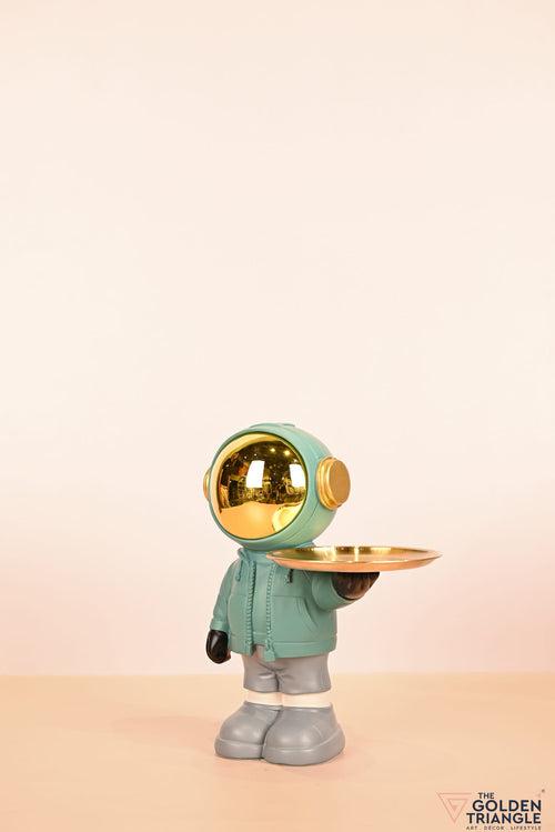 Aster - Space guy holding a Tray - Teal