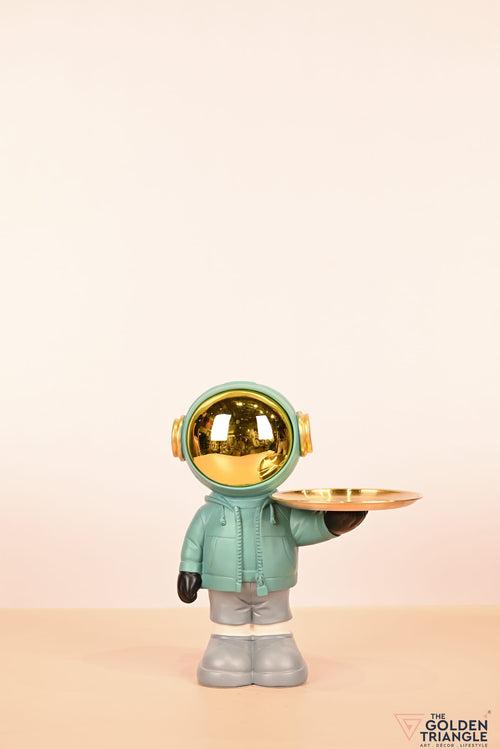 Aster - Space guy holding a Tray - Teal