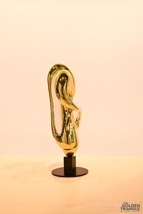 Nebula Abstract Sculpture - Gold