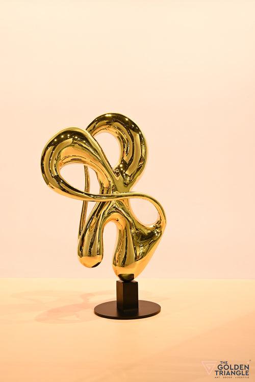 Nebula Abstract Sculpture - Gold