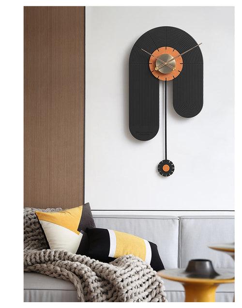 Bodhi Wall Clock - Black & Orange