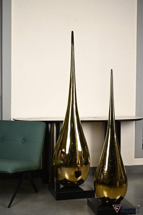 Dazzle Drop 4 Ft Sculpture - Metallic Gold